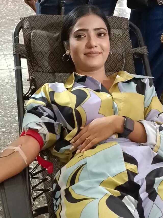 Actress Influencer Muskan Sharma successfully organized blood donation camp, also donated blood herself