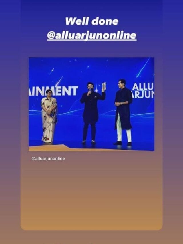 David Warner says “Well Done” to Allu Arjun as he receives Indian Of The Year!