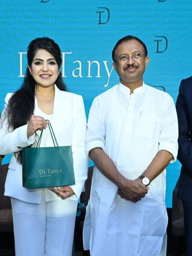 Union Minister V Muraleedharan, Australian Minister Cameron Dick, Former Miss India Sayali Bhagat, Oscar Winner Resul Pookutty present at Dr. Tanya’s Skin Care Brand Launch