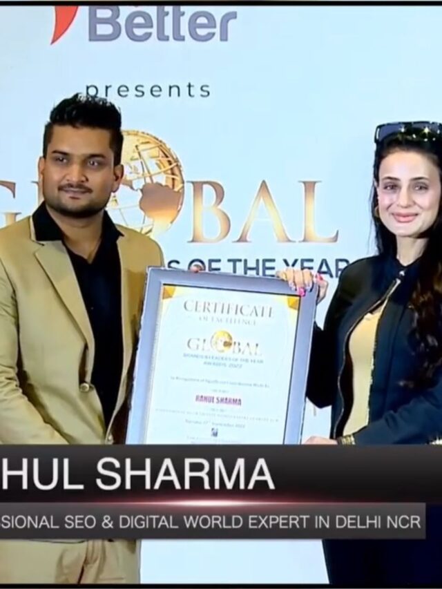 Mr Rahul Sharma was awarded the prestigious SEO Expert Awards twice for his Digital Marketing Startup Company by Bollywood Actor & Film Maker Arbaaz Khan and Actress Ameesha Patel