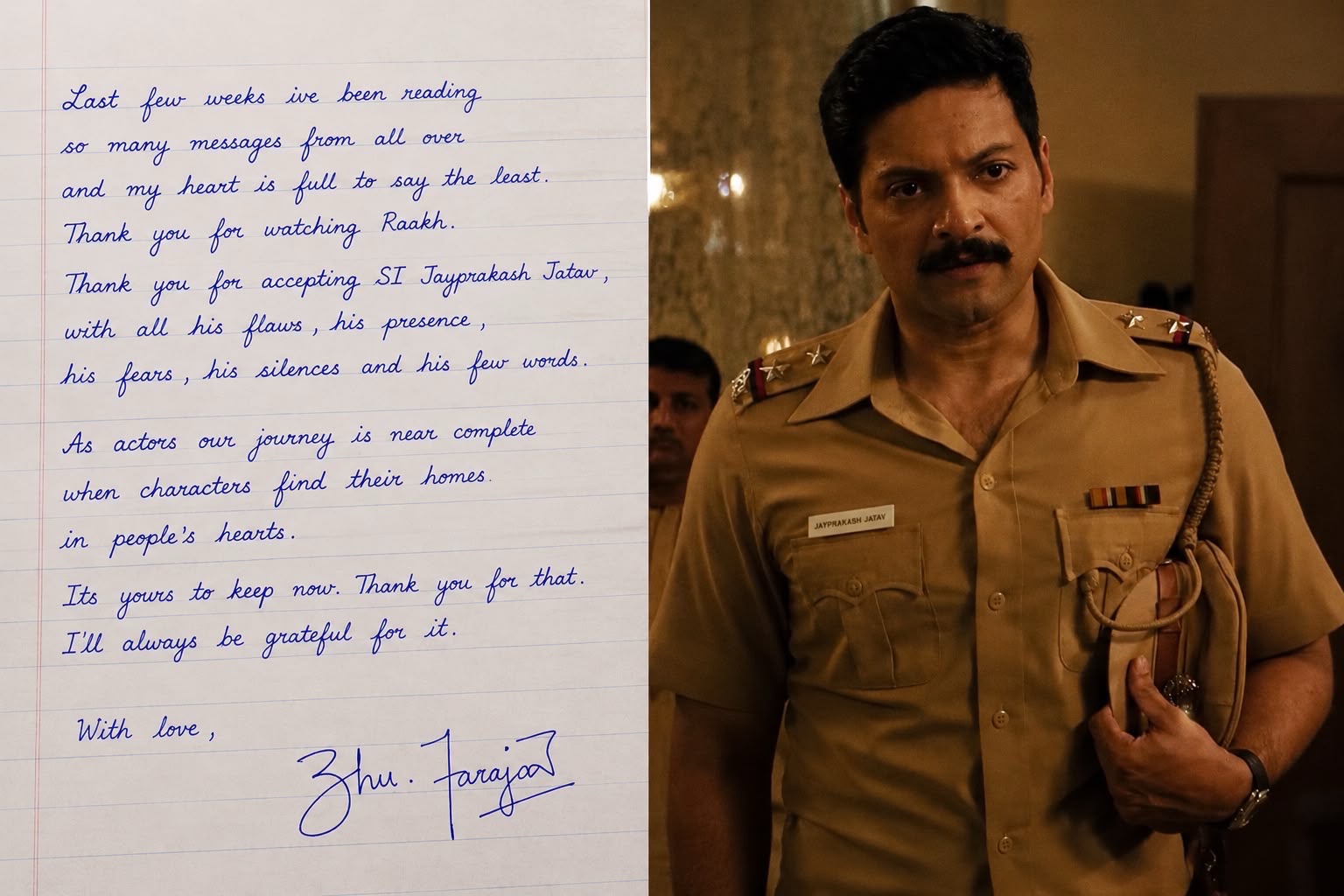 Ali Fazal Pens a Heartfelt Note as Raakh Finds Its Audience: “Characters Find Their Homes in People’s Hearts