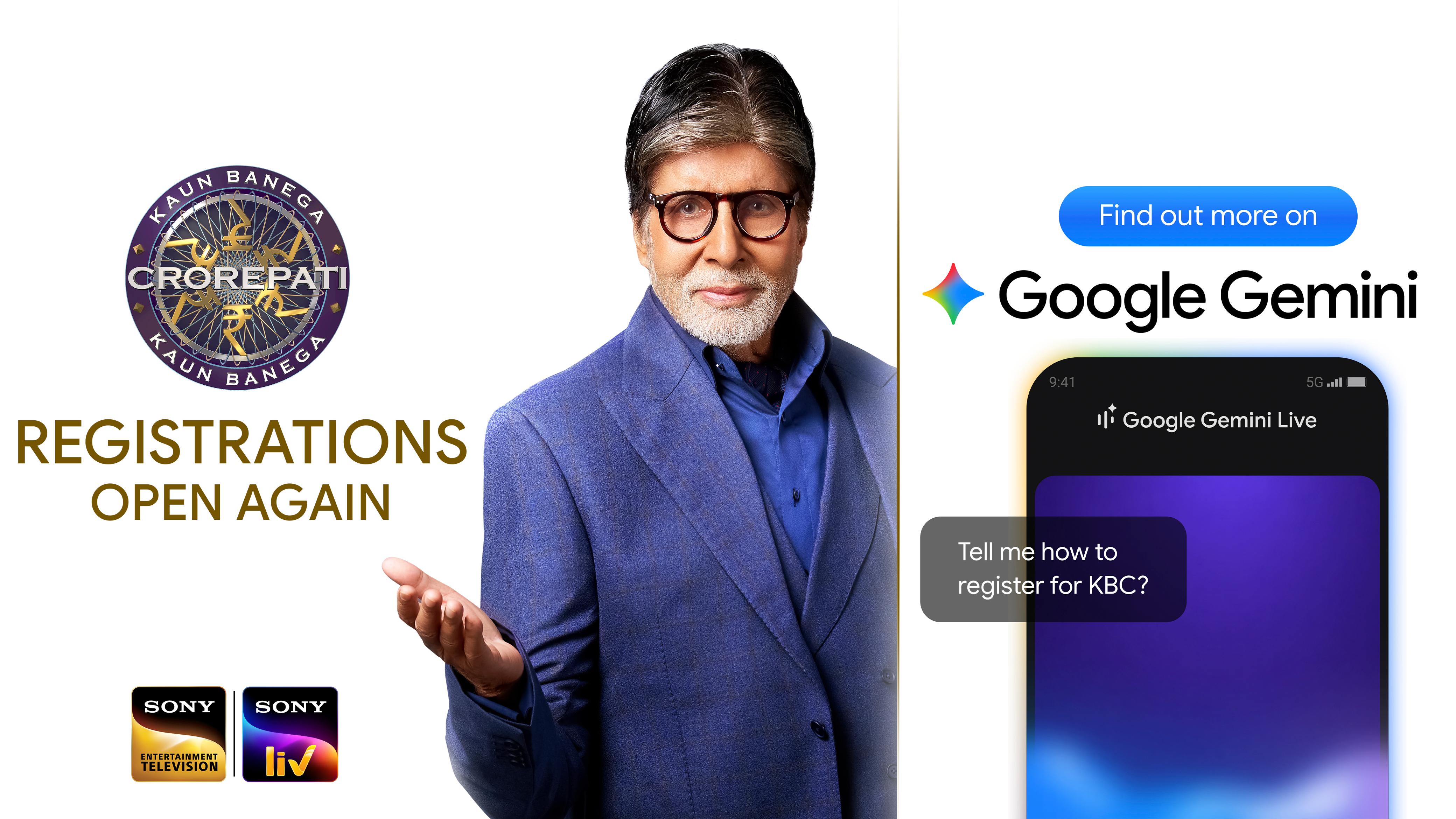 Kaun Banega Crorepati hosted by Amitabh Bachchan comes together with Google Gemini