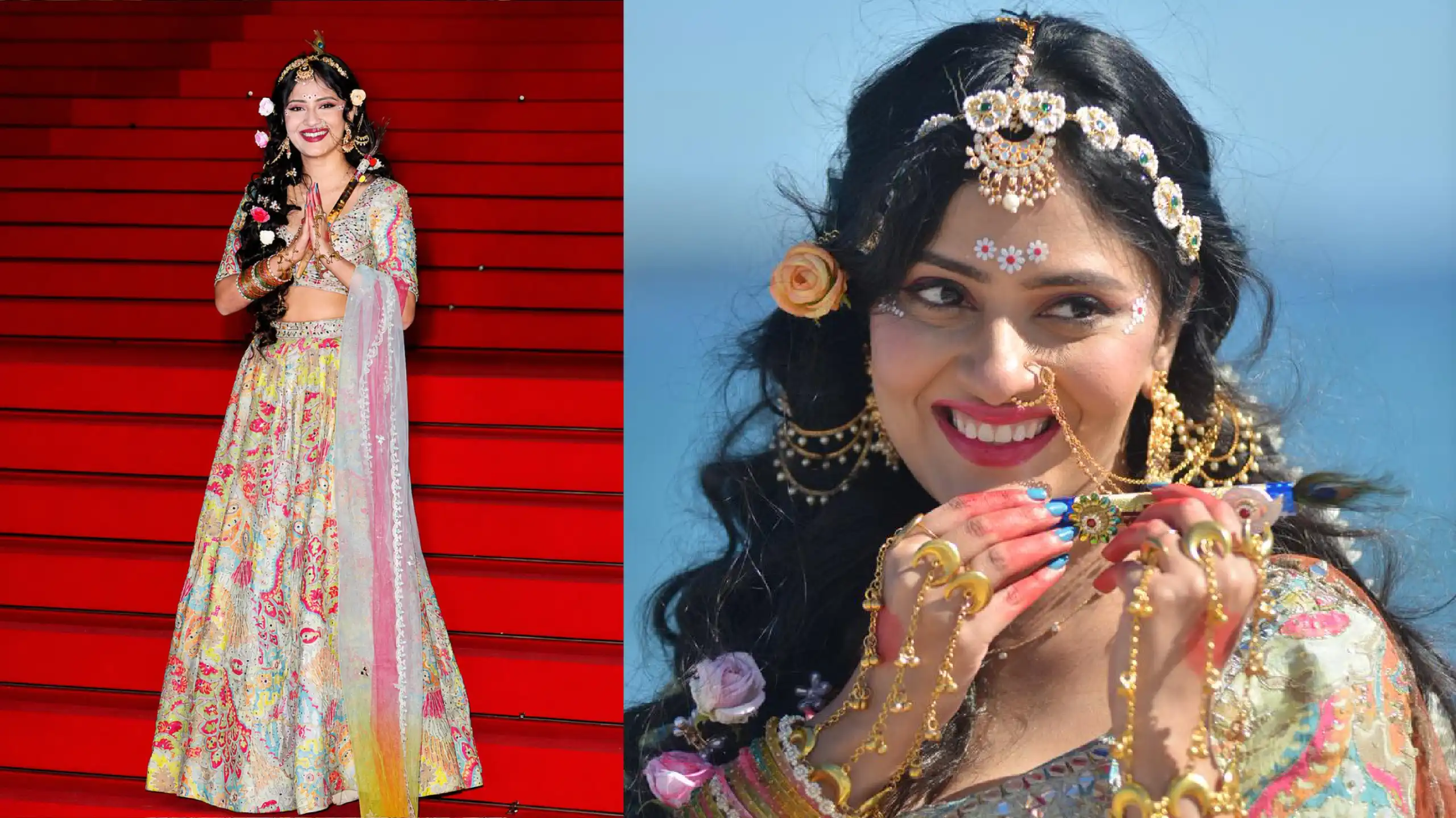 Sanya Thakur Turns Radha Rani at Cannes Red Carpet 2026, Represents Sanatan Culture Globally