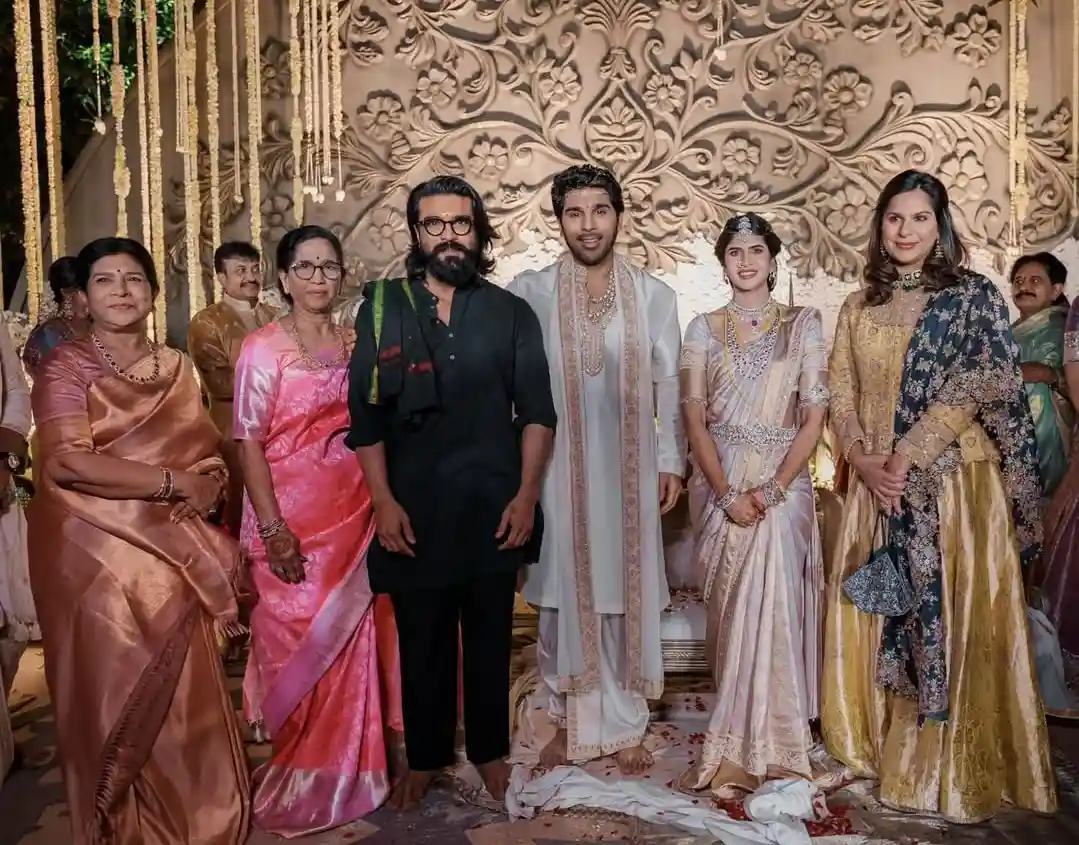 Allu Sirish–Nayanika Reddy Wedding: Allu Arjun and Sneha Reddy Attend Sacred Ceremony as Bride Glows Ahead of the Big Day