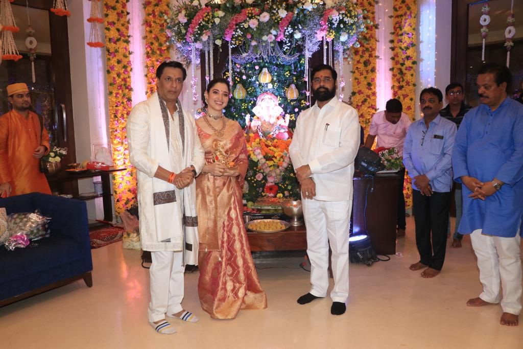Bollywood biggies and corporate czars attend Chief Minister Eknath Shinde’s Ganeshotsav.