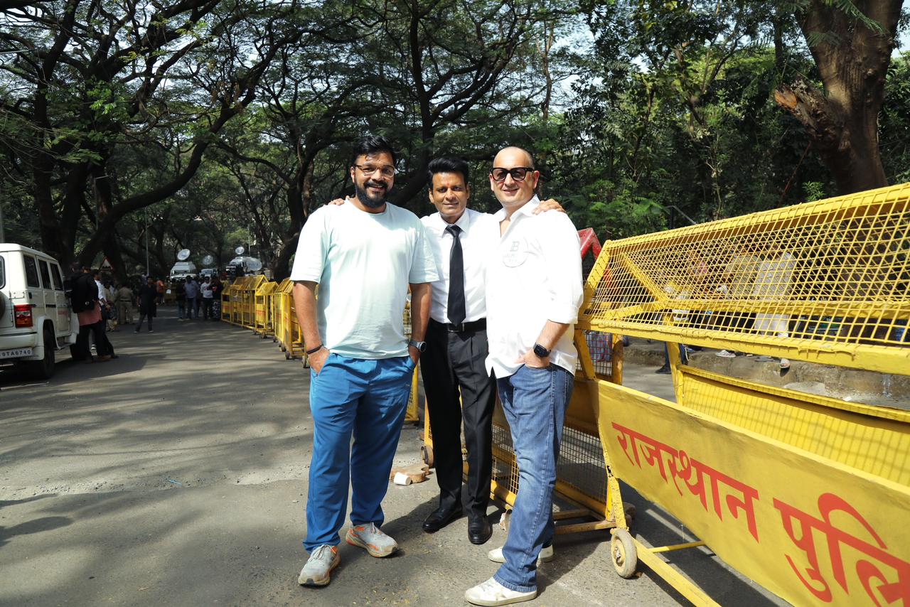 Manoj Bajpayee, Vinod Bhanushali & Apoorv Singh Karki on sets of their courtroom drama; shoot in progress in Mumbai