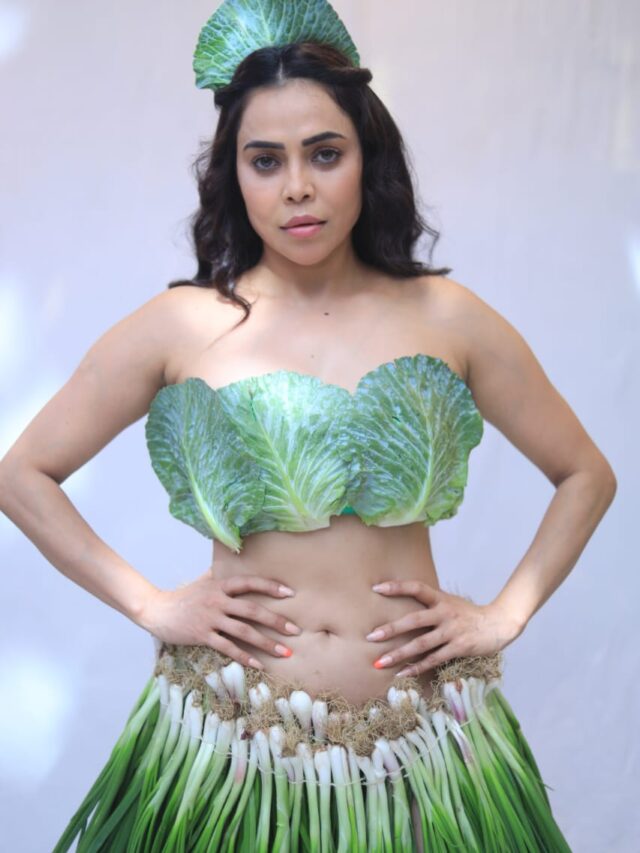 Nikita Rawal goes green, photoshoot with vegetables Viral on internet