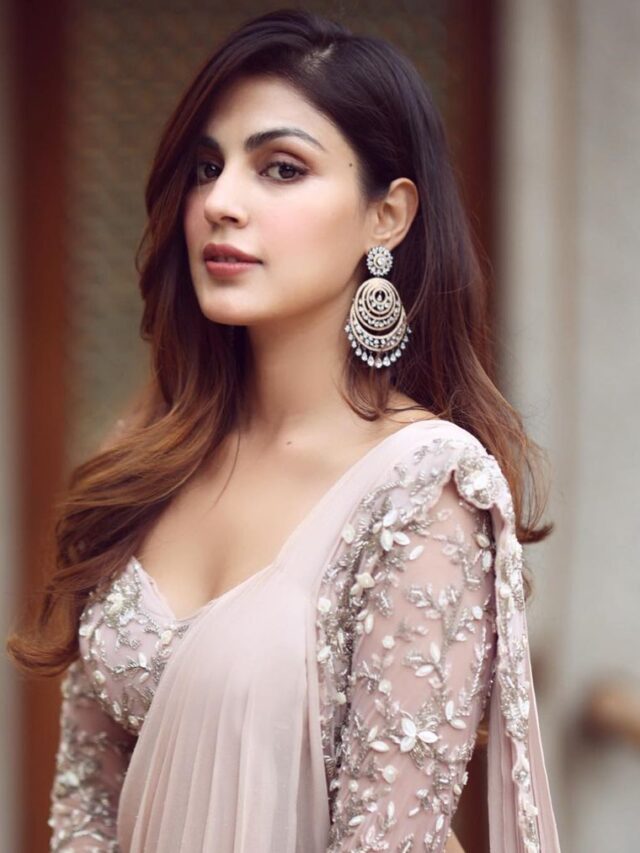 Rhea Chakraborty flaunts her ladylike style with a ruffles saree!