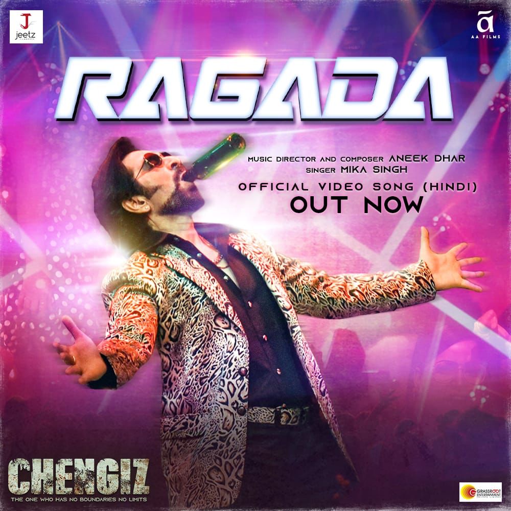 Chengiz Fans Surprise Superstar Jeet with a flashmob at the song launch of 'Ragada' in Delhi