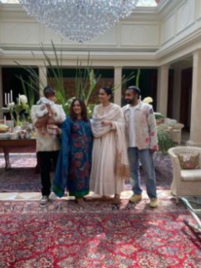 "Sonam Kapoor and Anand Ahuja's Son Vayu Receives Royal Welcome at Delhi Home; Pictures Show Chic Desi Decor and Family Love"
