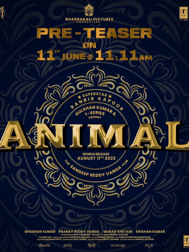 Roaring Excitement: Sandeep Reddy Vanga's directorial ‘Animal' starring Ranbir Kapoor announce Pre-Teaser tomorrow!