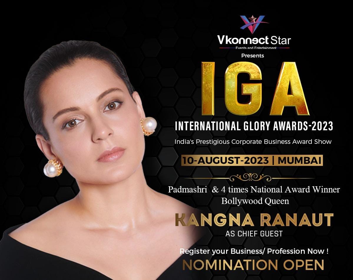 Kangana Ranaut to Grace the 4th Edition of "International Glory Awards" as Chief Guest