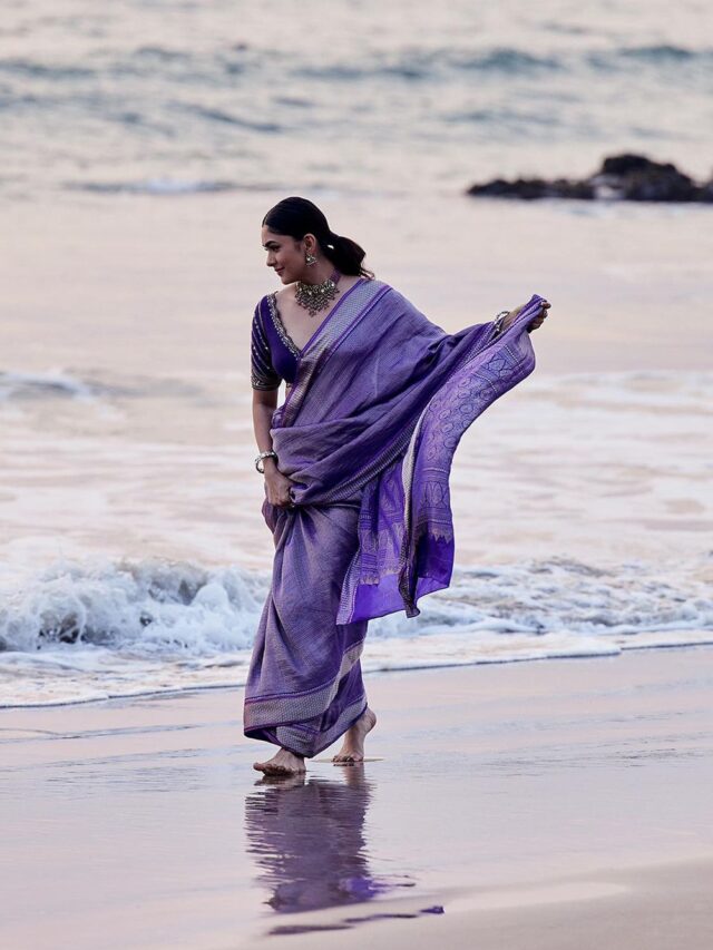 Mrunal Thakur Stuns in Her Captivating First Look from the Highly Anticipated Telugu Film #Nani30