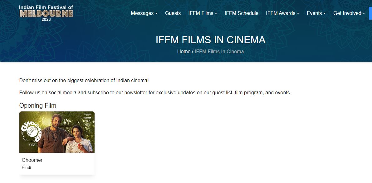 'Ghoomer' 2023 -Triumphs at IFFM with a Standing Ovation: R Balki's Upcoming Masterpiece Takes Melbourne by Storm