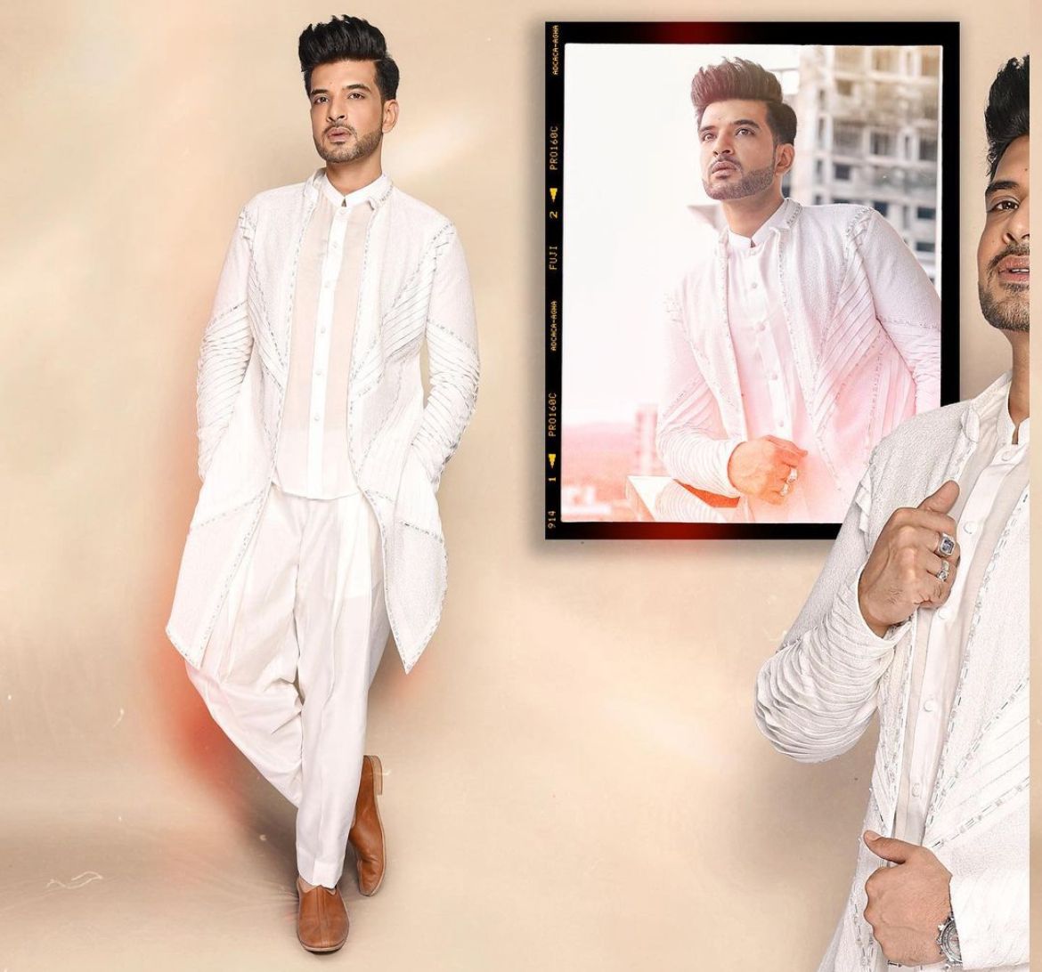 "Karan Kundrra's Tri-colour OOTD: A Harmonious Blend of Patriotic Hues"