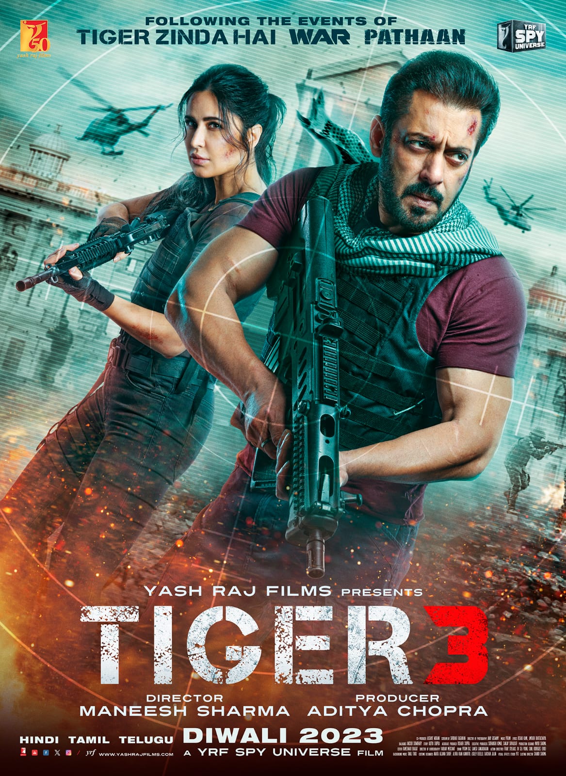 YRF Unveils First Poster of "Tiger 3" - A Part of the YRF Spy Universe