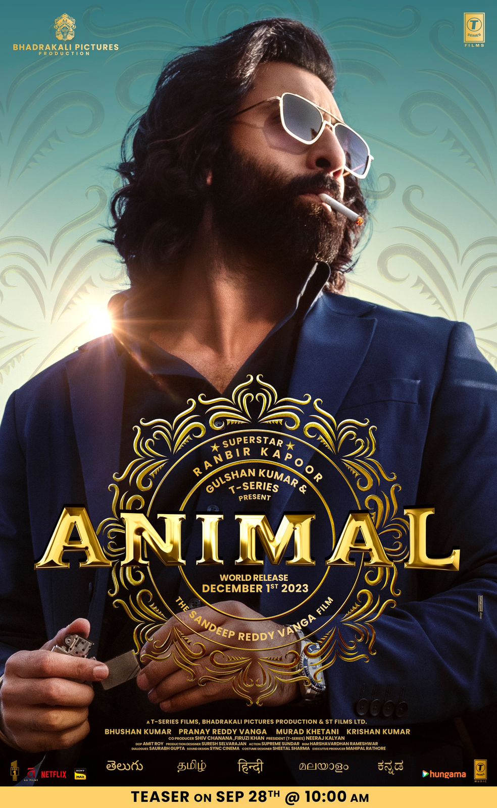 Ranbir Kapoor Starrer 'Animal' Teaser to Release on September 28th