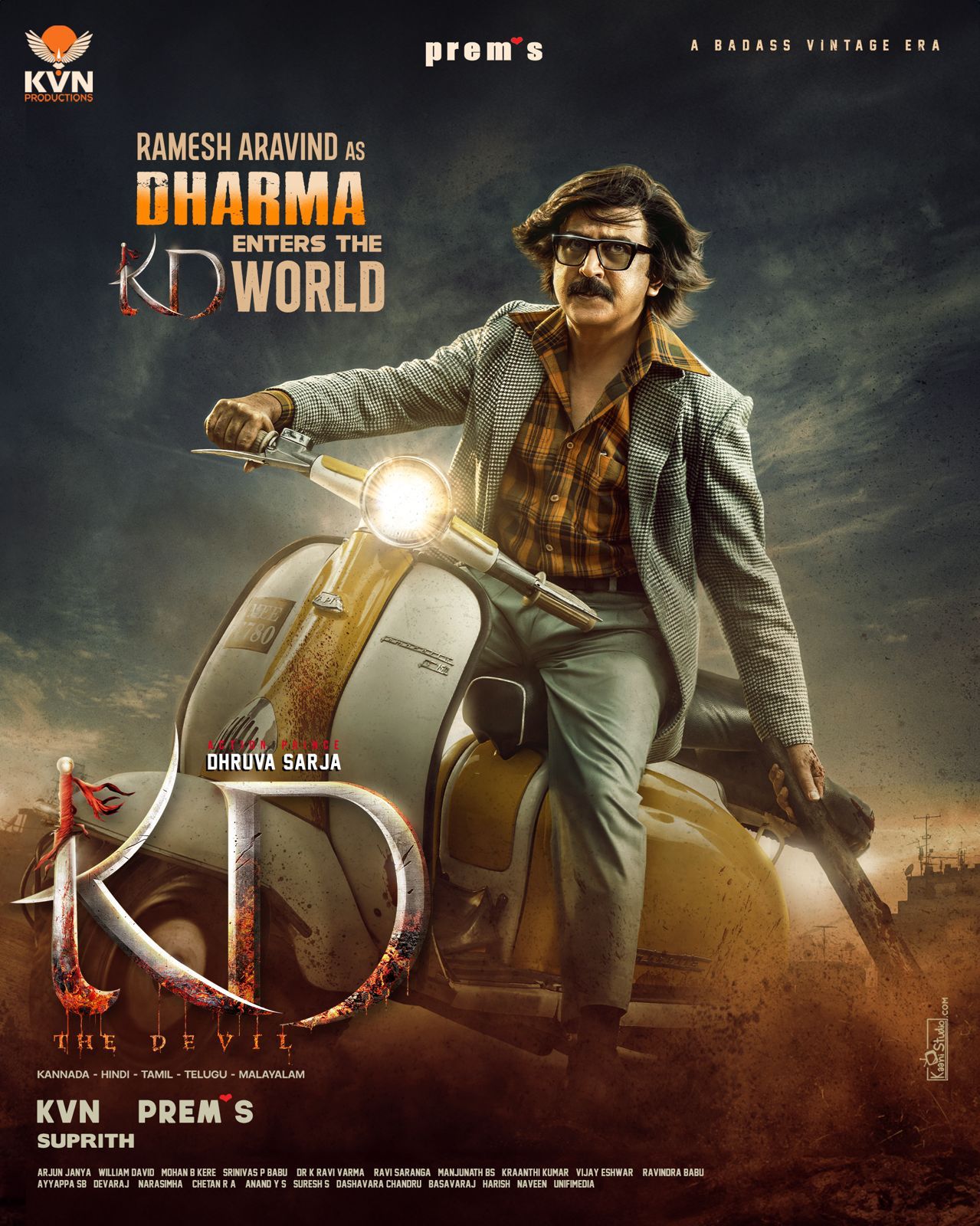 Ramesh Aravind Joins Dhruv Sarja's 'KD - The Devil' as Dharma