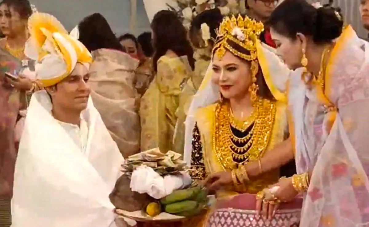 "A Union of Cultures: Randeep Hooda and Lin Laishram's Enchanting Manipuri Wedding"