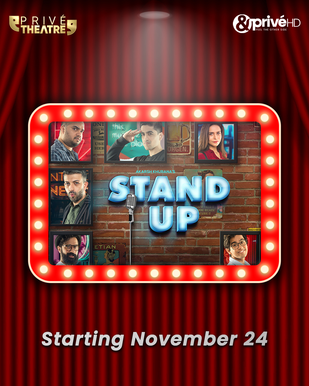 "Akarsh Khurana's 'Stand Up': A Hilarious Odyssey into the Heart of Comedy Unveiled on &amp;PriveHD's Prive Theatre"