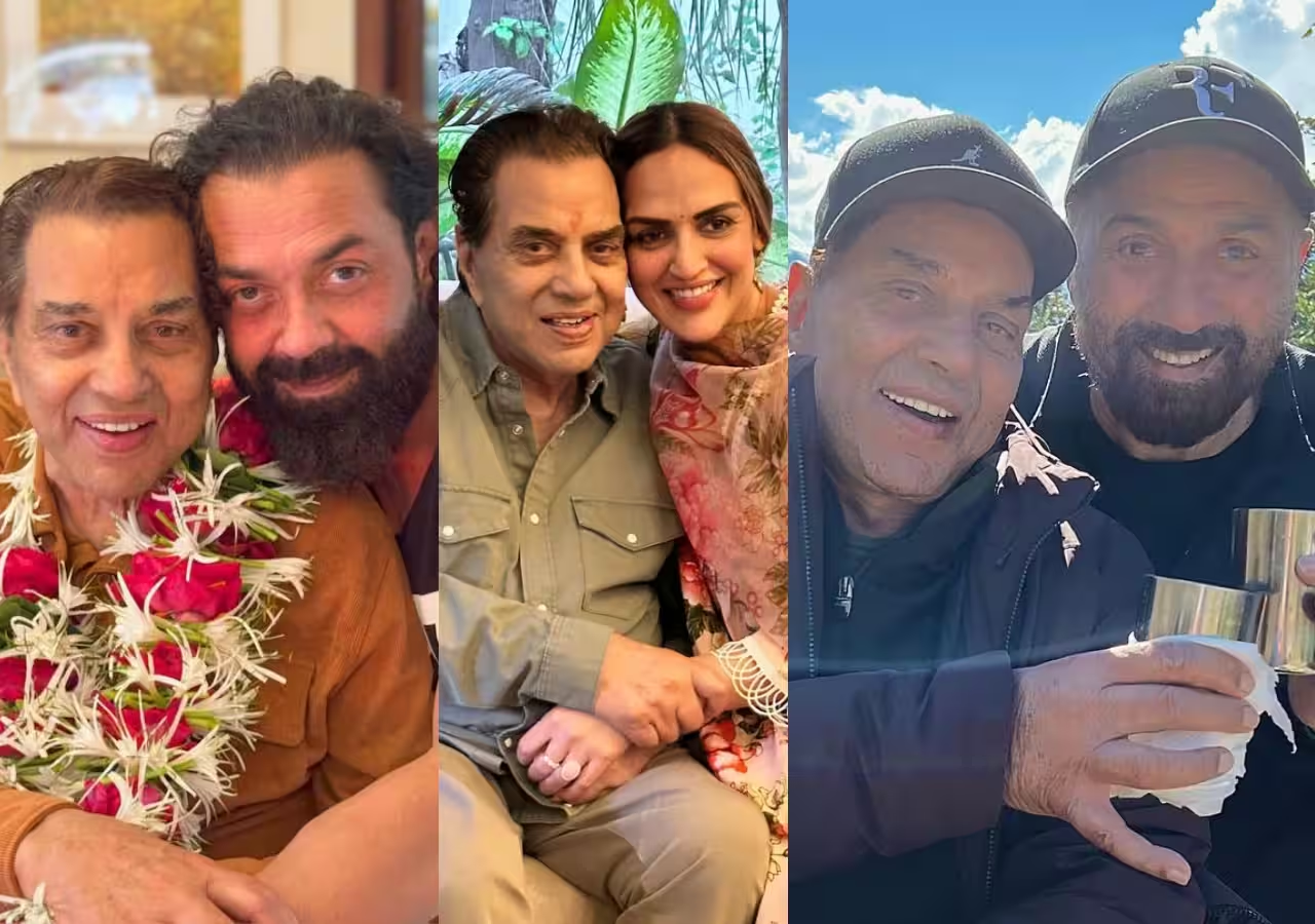"Dharmendra's 88th Birthday Celebration: A Heartwarming Affair with Love from Bobby, Sunny, Esha, and Ahana"