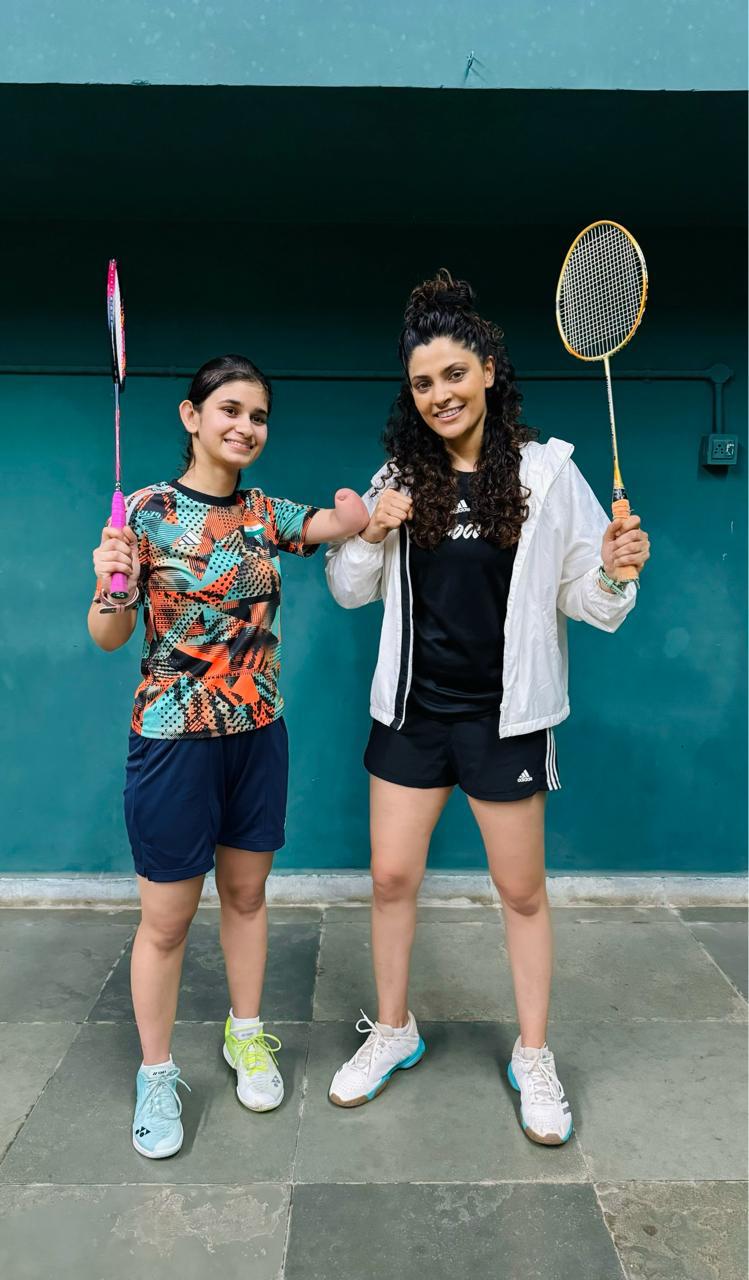 Saiyami Kher and Para Athlete Palak Kohli Forge Bond Through Sports