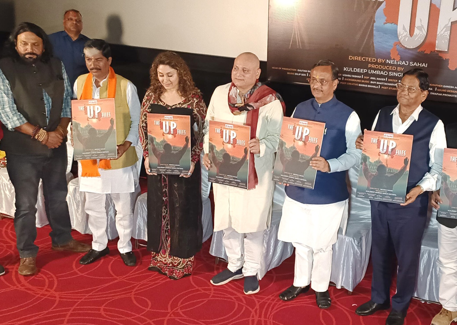 Manoj Joshi and Manjari Fadnis promotes their Hindi film 'The UP Files' in Lucknow