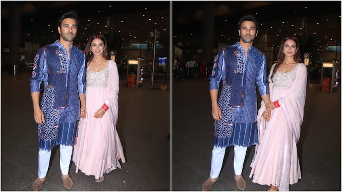 Pulkit Samrat and Kriti Kharbanda returned to Mumbai hand-in-hand