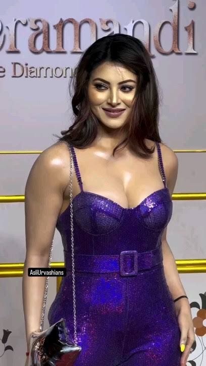Watch: Urvashi Rautela steals attention and limelight from everyone effortlessly, looks alluring and hypnotic in her shiny purple swag, the total cost of which is 1 crore