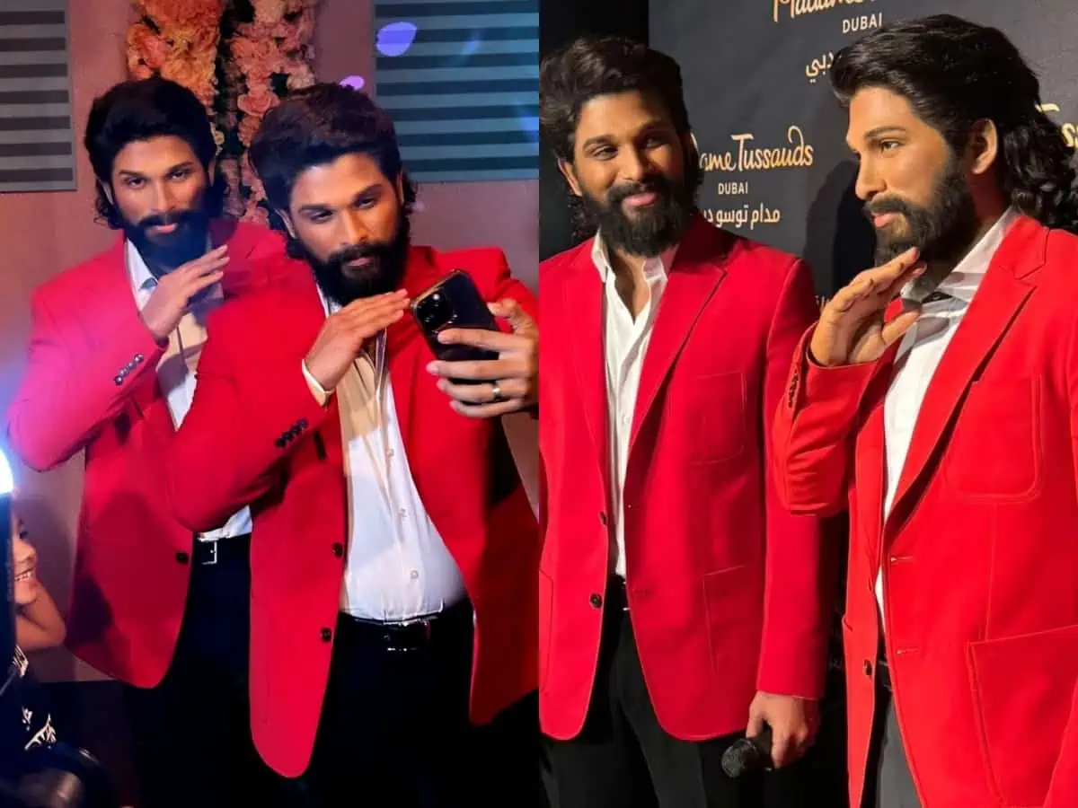 At Madame Tussauds Dubai, Allu Arjun unveils his wax statue and strikes the iconic pushpa pose