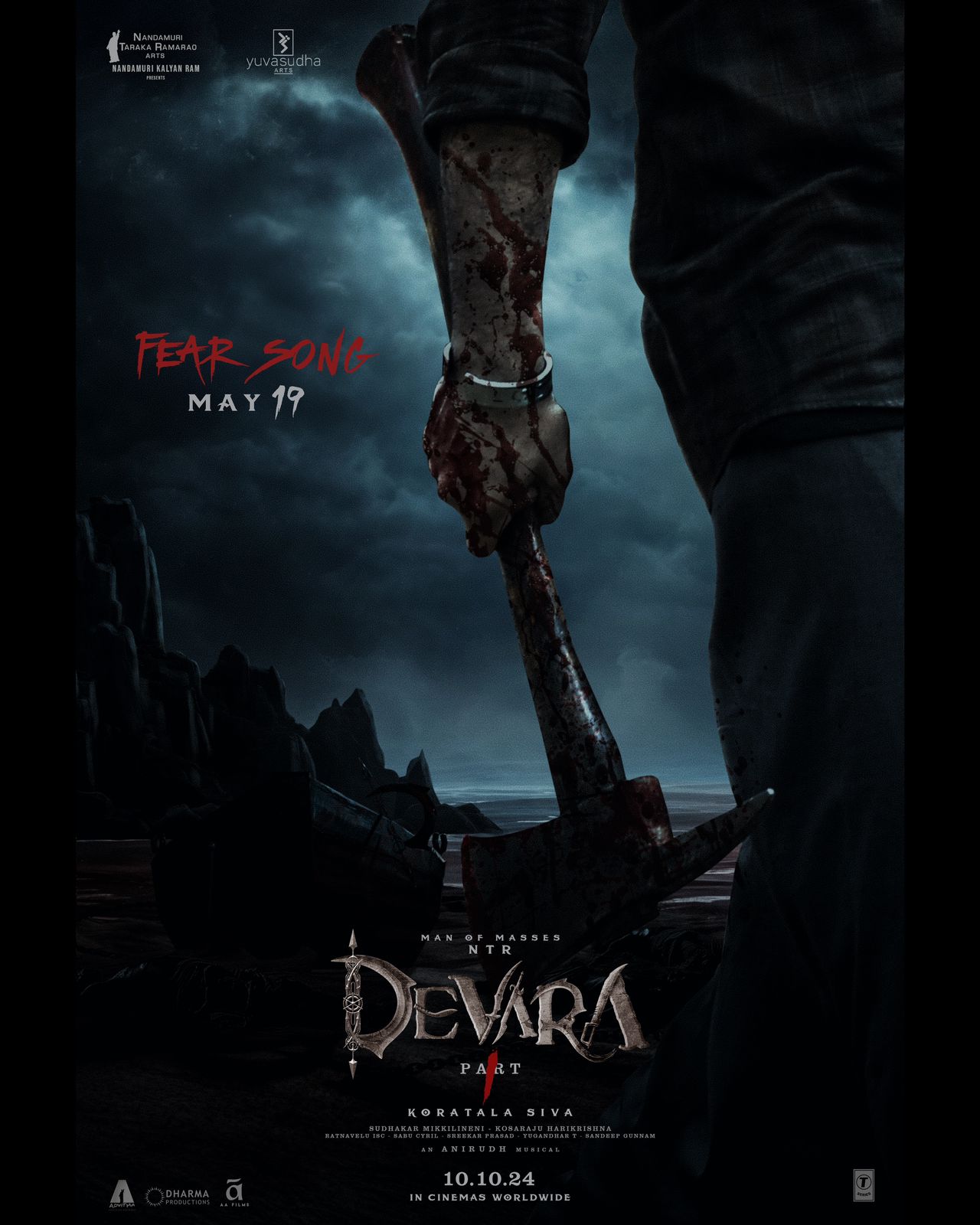 FearSong: ‘Devara Part 1’ First Single to Unveil on Man of Masses NTR Jr’s Birthday Eve, On 19th May