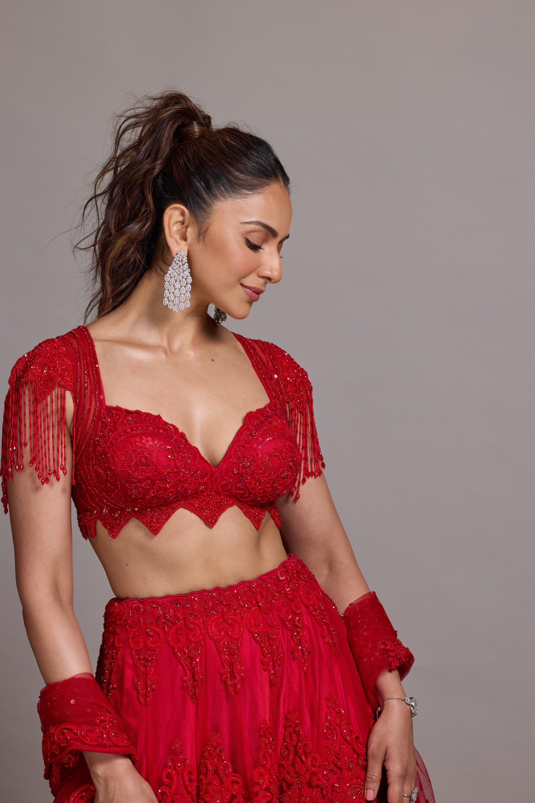 Actress Rakul Preet Singh turns showstopper at International Fashion Week Dubai for Archana Kochhar's "Bollywood Bling" Collection