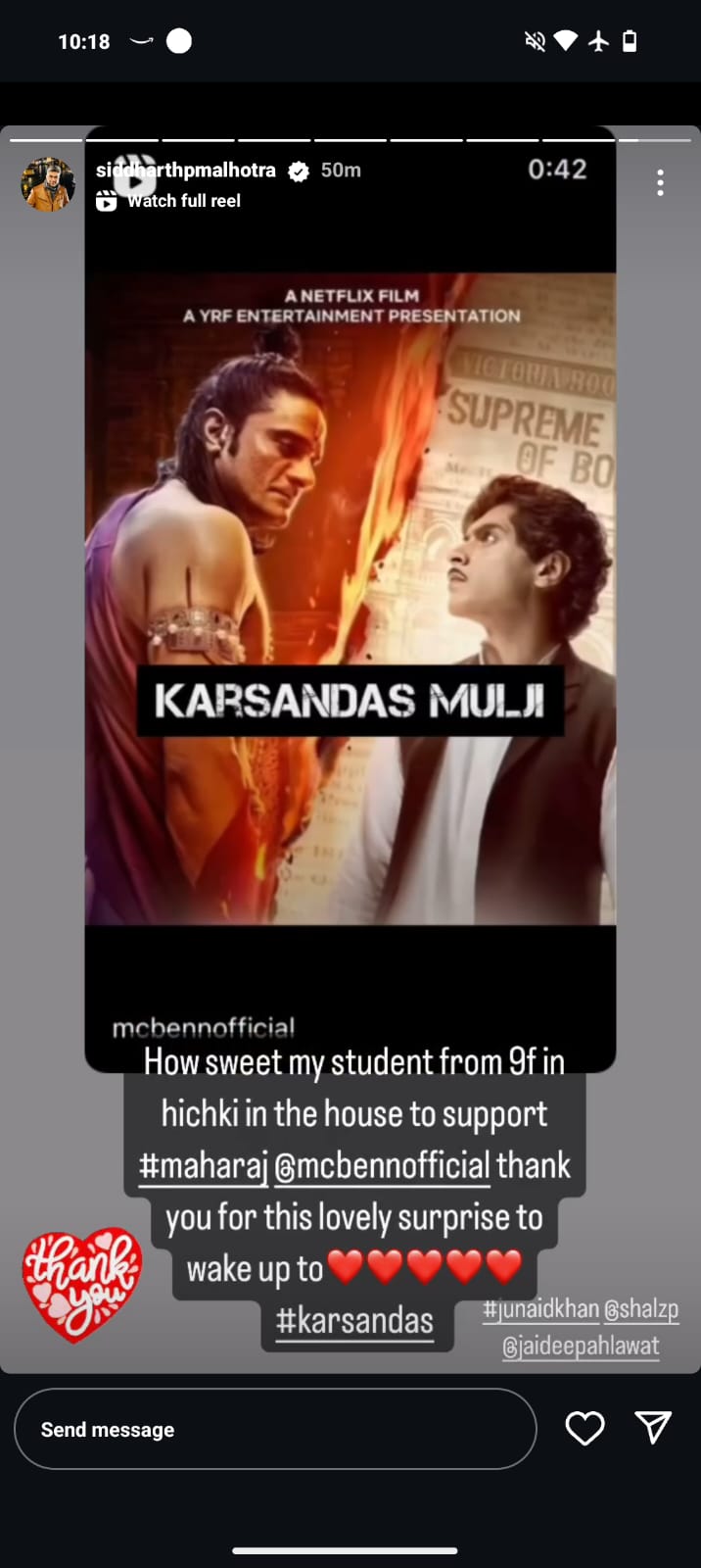 Maharaj Director Siddharth P Malhotra reacts as rapper pens rap On Junaid Khan's Character Karsandas Mulji