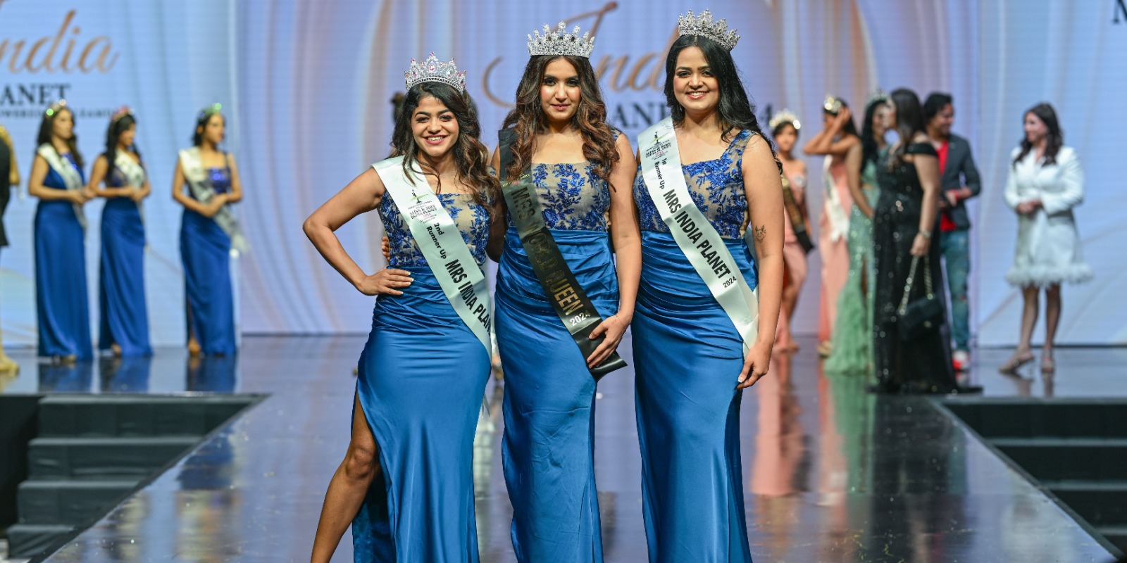 Meghal Sahni, Mahima Purushotham, and Priya Agrawal Excel at Mrs. India Planet 2024 by Gleamdiva