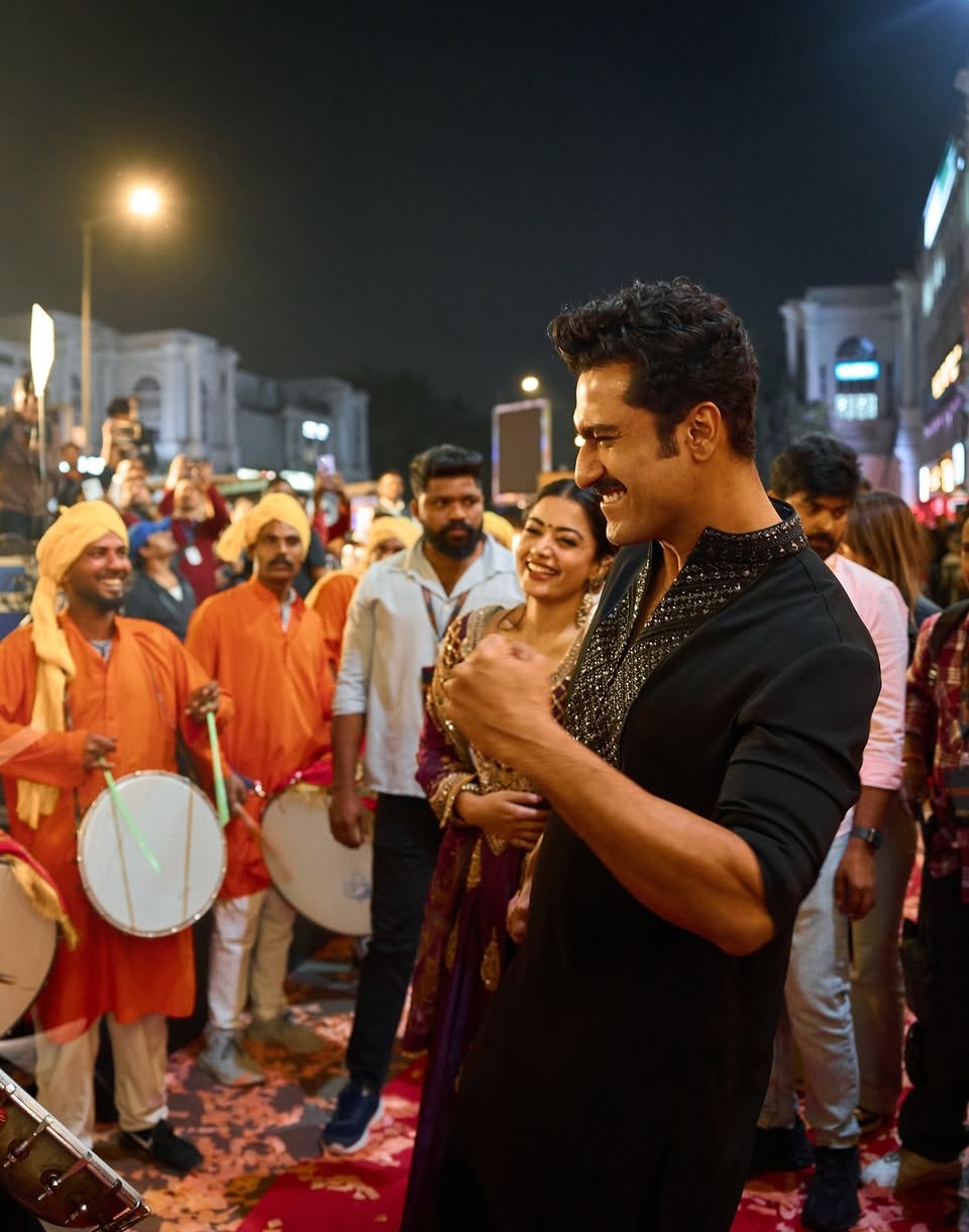 Vicky Kaushal and Rashmika Mandanna Light Up Delhi with Chhaava
