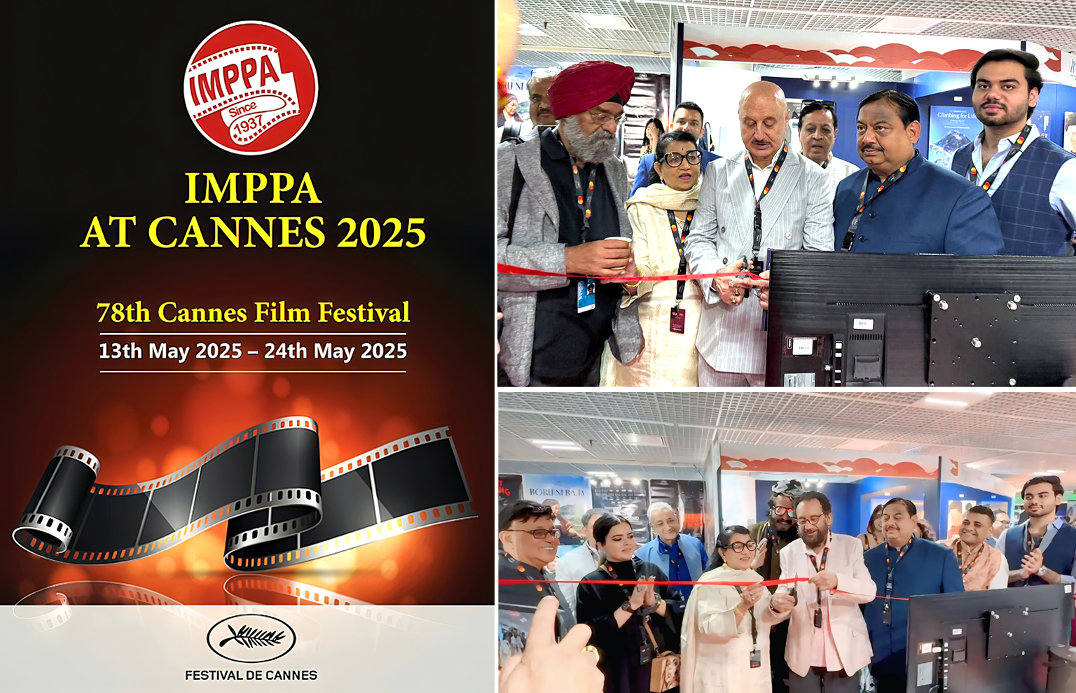 IMPPA Pavilion at Cannes Inaugurated by Legends Shekhar Kapur & Anupam Kher