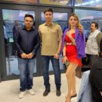 Urvashi Rautela Amit Shah’s son Jay Shah & Yashraj Rautela happily posing together at Asia Cup 2022 Ind vs Pak match