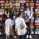 Proud Moment! Actress Kashika Kapoor Presents The Player of the Match Award to Ellyse Perry. at the 3rd T20 India Women VS Australia women's Match"