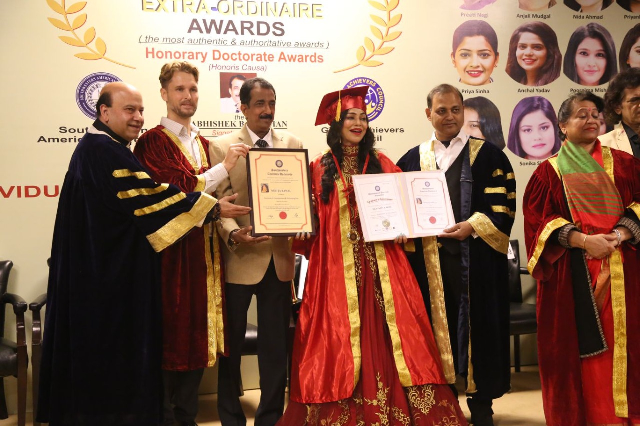 Nikita Rawal Recieved the Honorary Doctorate Award