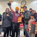 It's a proud day for Parvin Dabas and Preeti Jhangiani as they celebrate their successful Arm Wrestling tournament in Hoshiarpur, Punjab