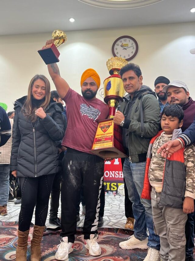 It's a proud day for Parvin Dabas and Preeti Jhangiani as they celebrate their successful Arm Wrestling tournament in Hoshiarpur, Punjab