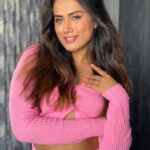 Actress Rutuja Sawant Oozes Oomph in Hot Pink Crop-Top And Skirt