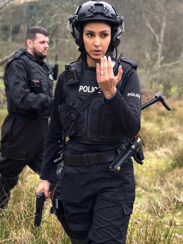 Navneet Dhillon looks like a natural in a black police uniform
