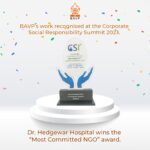 DR Hedgewar Hospital, Aurangabad receives ‘Most Committed NGO’ Award