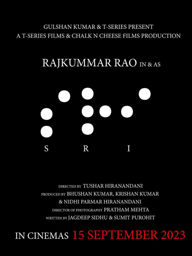 T-Series Films & Chalk N Cheese Films is all set to bring the inspiring story of Srikanth Bolla ‘SRI’ on 15th September 2023!