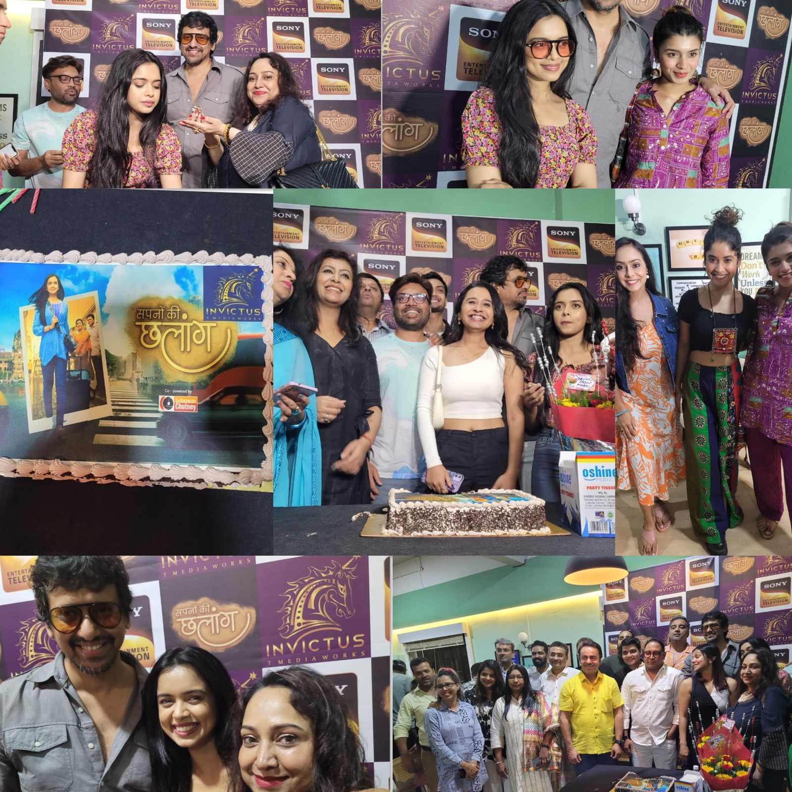 Invictus T Mediaworks (Nilanjana Purkayasstha and Herumb Khot’s) new show Sapnon Ki Chhalaang (on Sony) first episode telecast was watched by everyone along with the cast and crew. A scrumptious cake was cut by the cast and crew