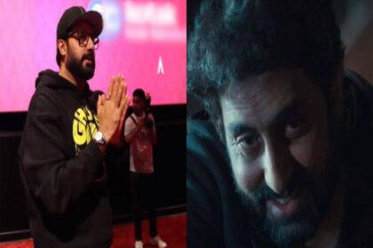 abhishek bachchan surprises fans in a houseful theatre for ghoomer